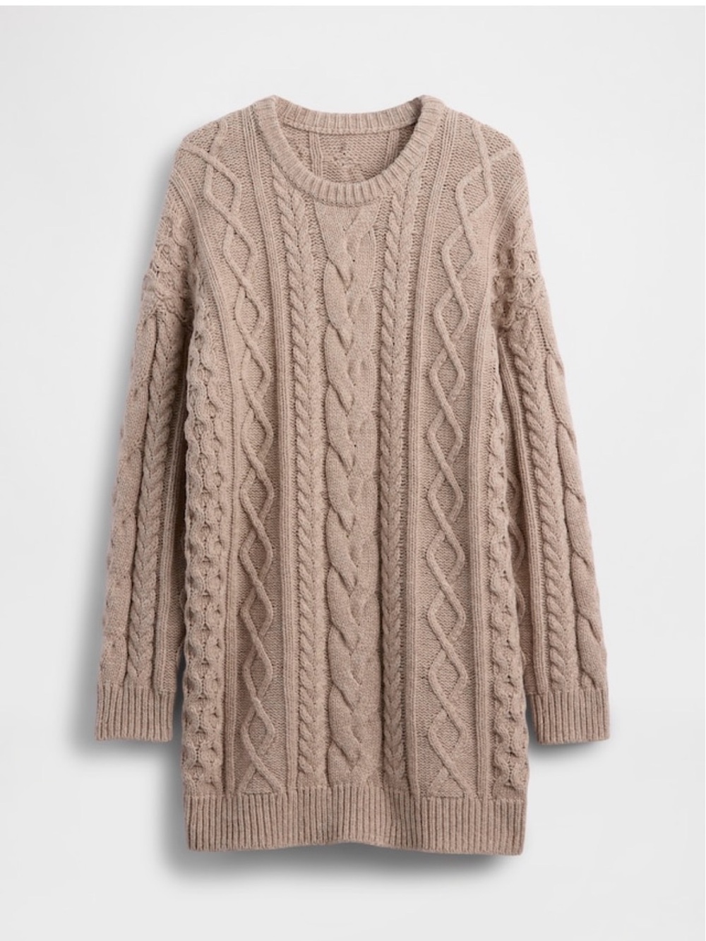 Cable-Knit Mini Sweater Dress - Picture 8 of 16